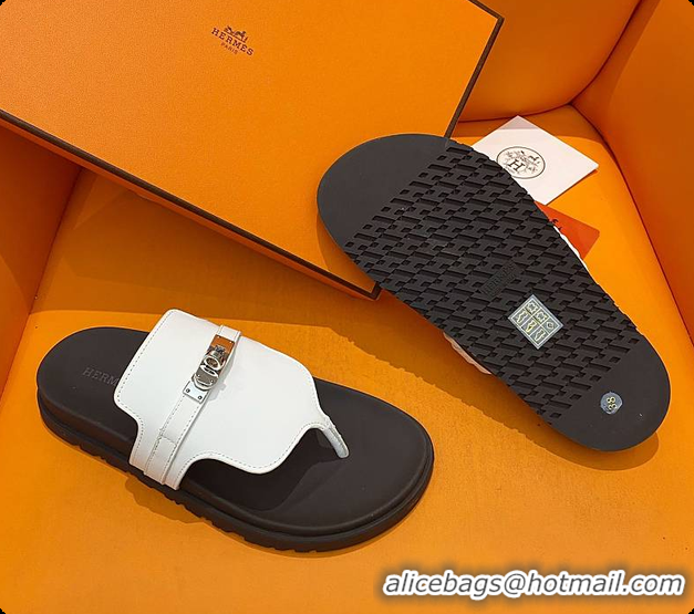 Best Price Hermes Slipper White 60702208