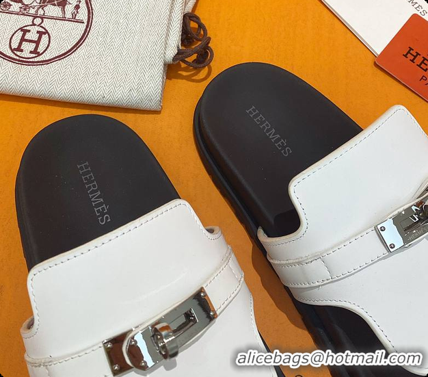 Best Price Hermes Slipper White 60702208