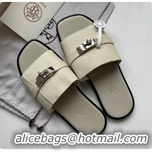Buy Discount Hermes Slipper White 60702209