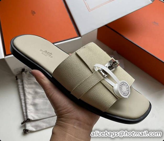 Buy Discount Hermes Slipper White 60702209