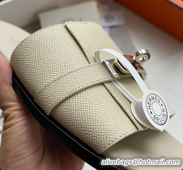 Buy Discount Hermes Slipper White 60702209