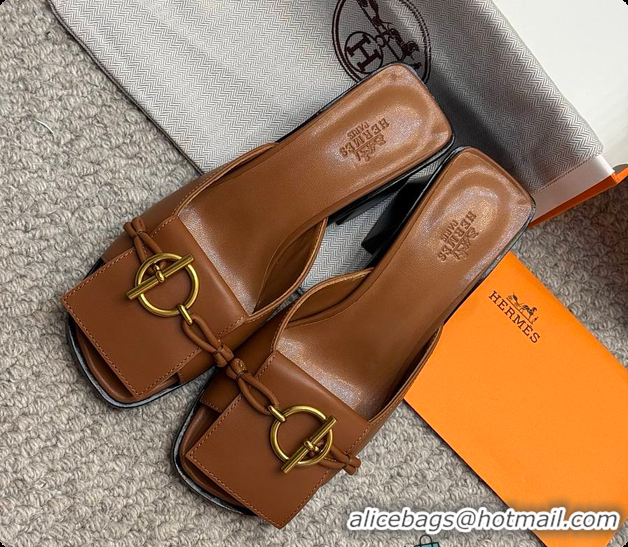 Shop Duplicate Hermes Ilot 50 Sandal Caramel 60702210