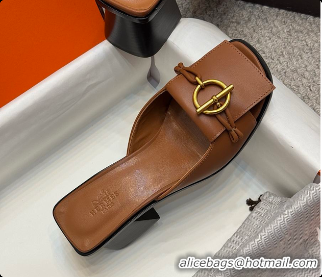 Shop Duplicate Hermes Ilot 50 Sandal Caramel 60702210