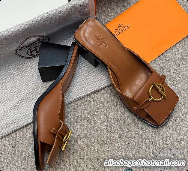 Shop Duplicate Hermes Ilot 50 Sandal Caramel 60702210