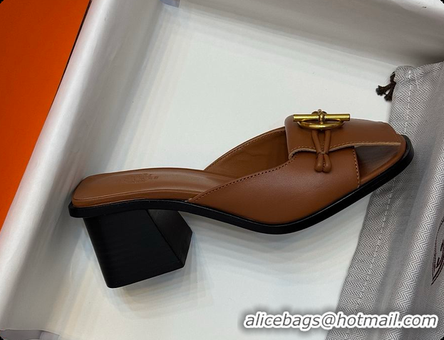 Shop Duplicate Hermes Ilot 50 Sandal Caramel 60702210