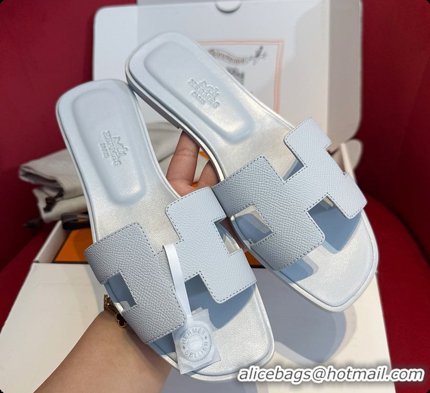 Hot Style Hermes Oran Sandal Bleu Glacier 60702212