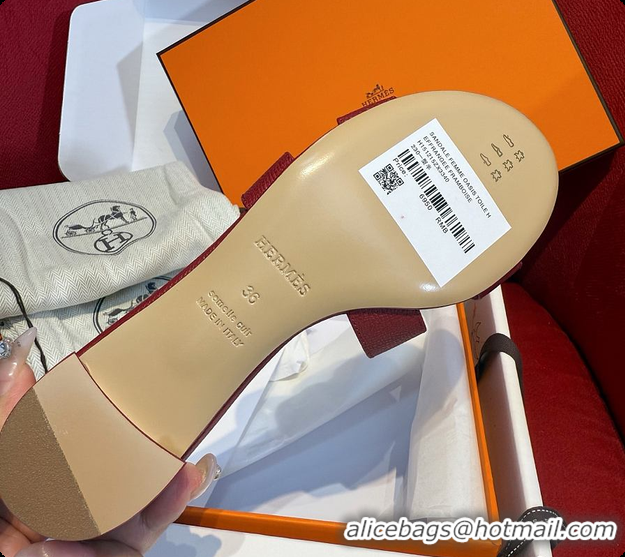 Grade Quality Hermes Oasis Sandal Rose Framboise 60702212