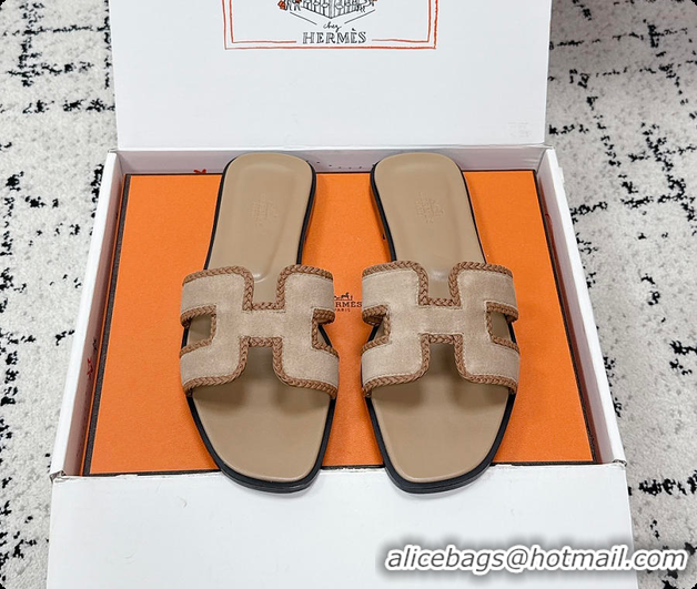 Best Grade Hermes Oran Sandal Light Brown / Naturel 60702212