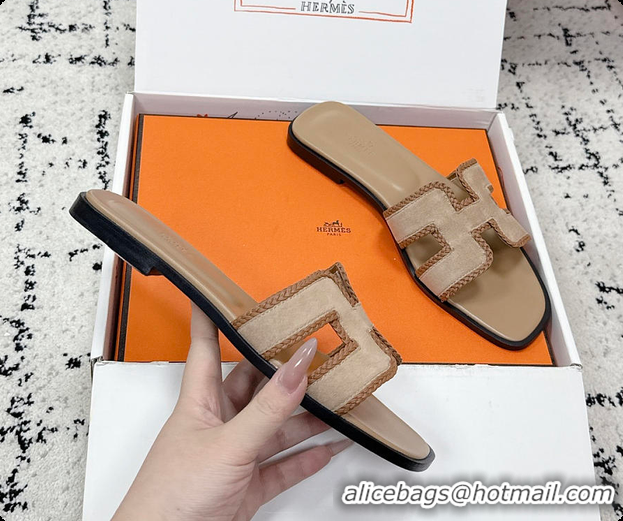 Best Grade Hermes Oran Sandal Light Brown / Naturel 60702212