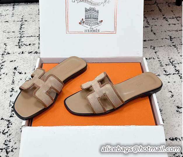 Best Grade Hermes Oran Sandal Light Brown / Naturel 60702212