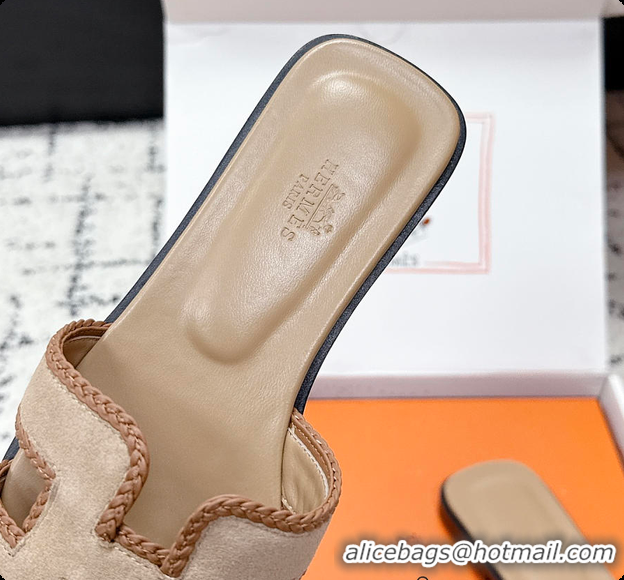 Best Grade Hermes Oran Sandal Light Brown / Naturel 60702212