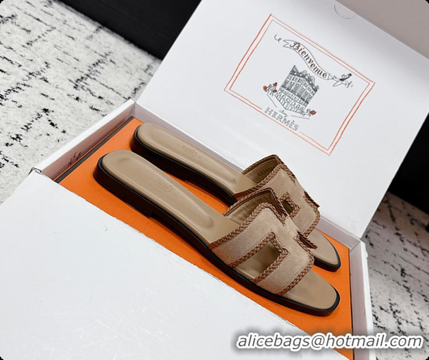 Best Grade Hermes Oran Sandal Light Brown / Naturel 60702212