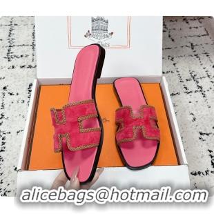 Grade Quality Hermes Oran Sandal Rose Porcelaine / Naturel 60702212