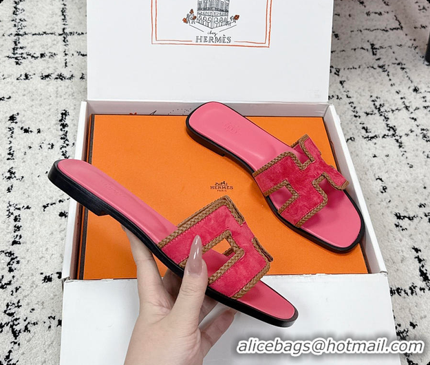 Grade Quality Hermes Oran Sandal Rose Porcelaine / Naturel 60702212