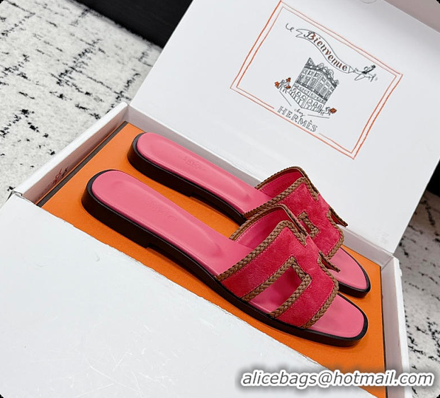 Grade Quality Hermes Oran Sandal Rose Porcelaine / Naturel 60702212