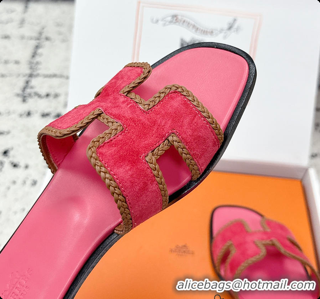 Grade Quality Hermes Oran Sandal Rose Porcelaine / Naturel 60702212
