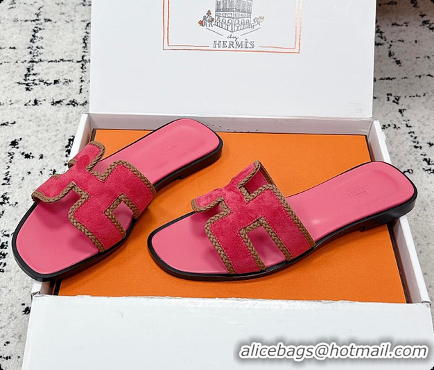 Grade Quality Hermes Oran Sandal Rose Porcelaine / Naturel 60702212