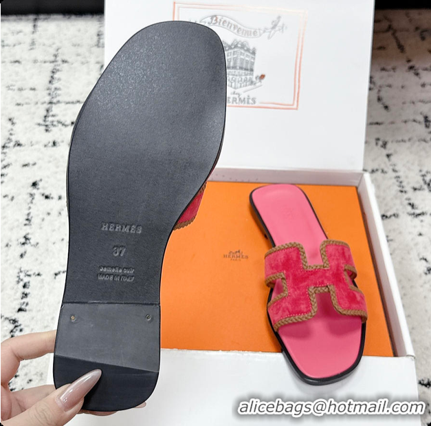 Grade Quality Hermes Oran Sandal Rose Porcelaine / Naturel 60702212