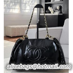 Top Grade Chanel Vinyl Rock And Chain Bowler Bag CH59909 Black 2026