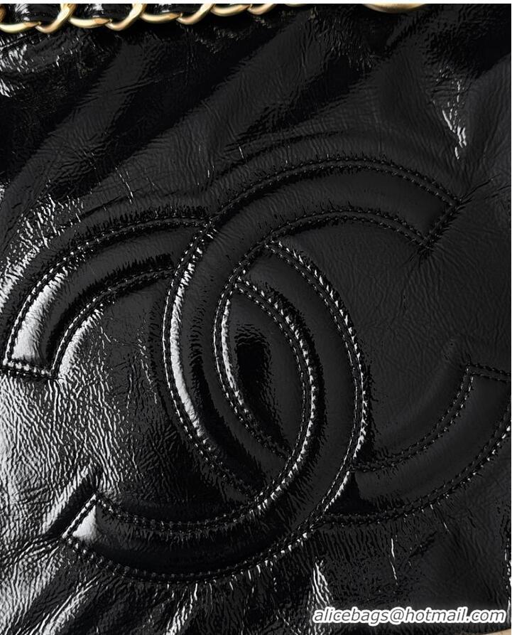 Top Grade Chanel Vinyl Rock And Chain Bowler Bag CH59909 Black 2026