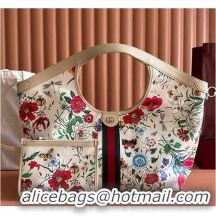 Best Discount Gucci Giglio Flora large tote bag white and multicolor Flora net G853962