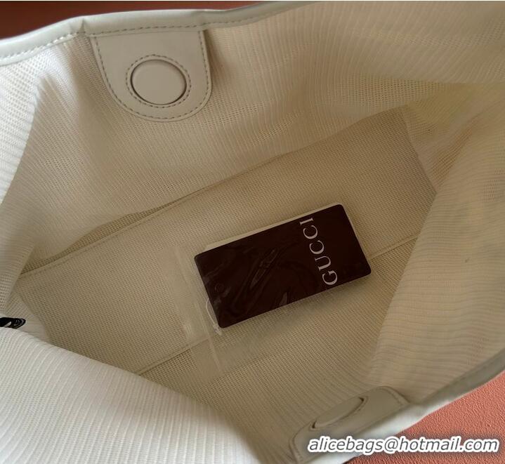Inexpensive Gucci Giglio small tote bag white and multicolor net G853964