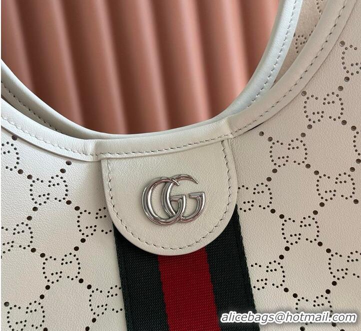 Top Grade Gucci Giglio Small Tote Bag GG leather G853966 White