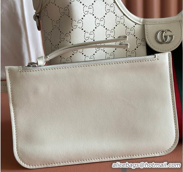 Top Grade Gucci Giglio Small Tote Bag GG leather G853966 White