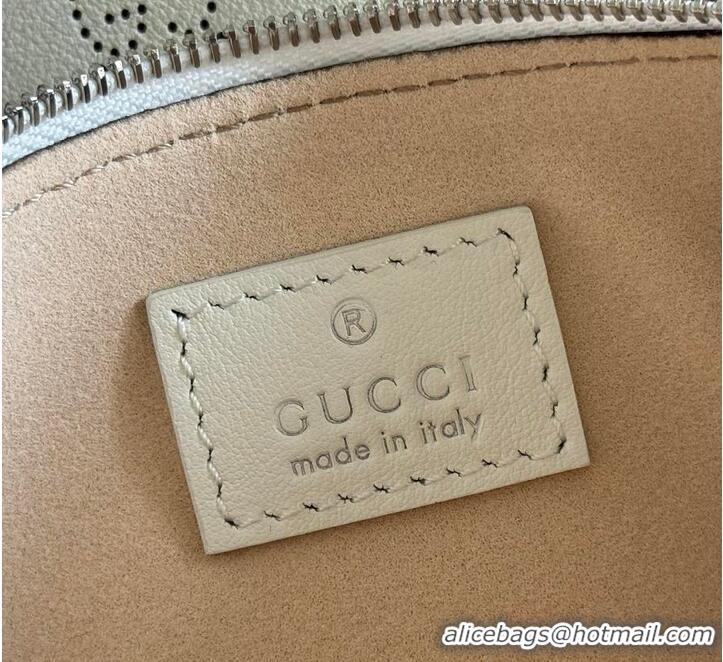 Top Grade Gucci Giglio Small Tote Bag GG leather G853966 White
