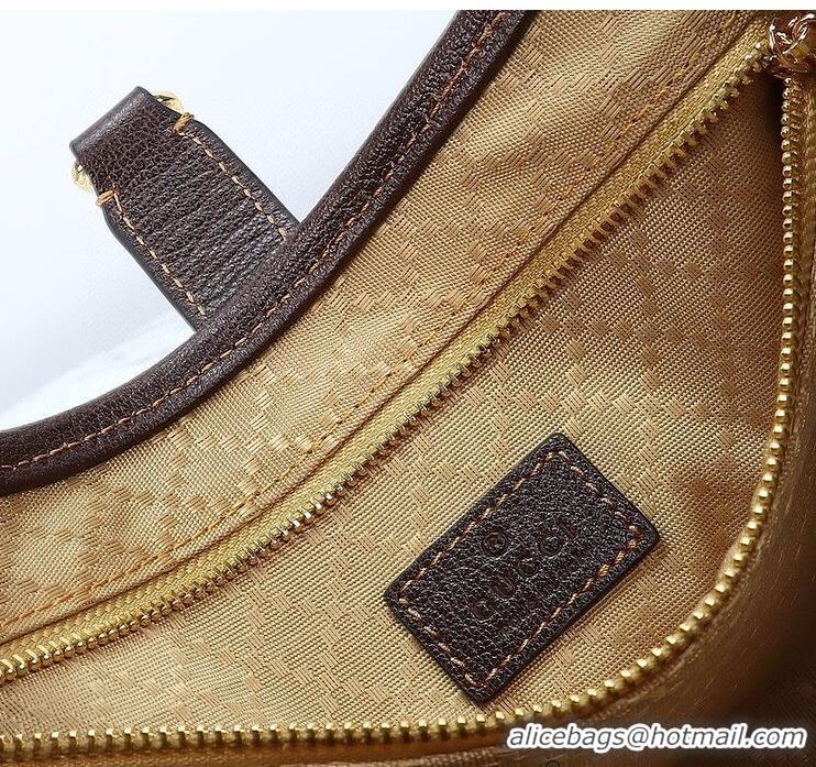 Reasonable Price Gucci Jackie 1961 medium shoulder bag Sand and dark brown GG canvas 637099
