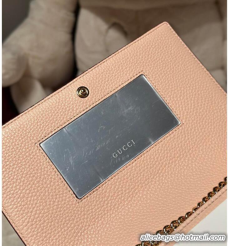 Inexpensive Gucci Bi-color GG Marmont wallet on chain Rosso Ancora Red and Pink Leather 637011
