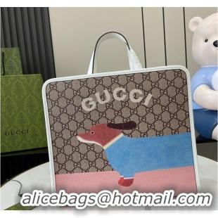 New Design Gucci Children's GG Tote Bag with Dachshund Motif G853972