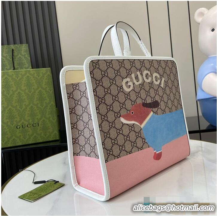 New Design Gucci Children's GG Tote Bag with Dachshund Motif G853972