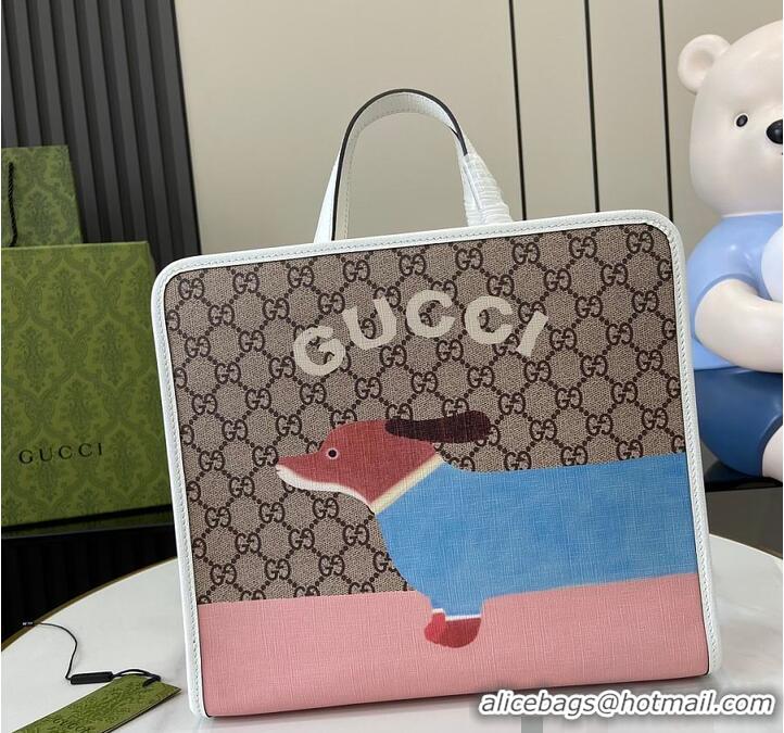 New Design Gucci Children's GG Tote Bag with Dachshund Motif G853972