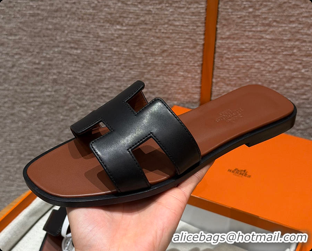 Best Product Hermes Oran sandal Black / Gold 60702301