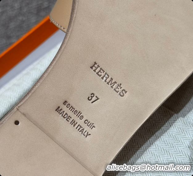Charming Hermes Oran sandal Beige Albinos 60702301