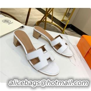 Classic Hot Hermes White Blanc Oasis Sandal 60702304