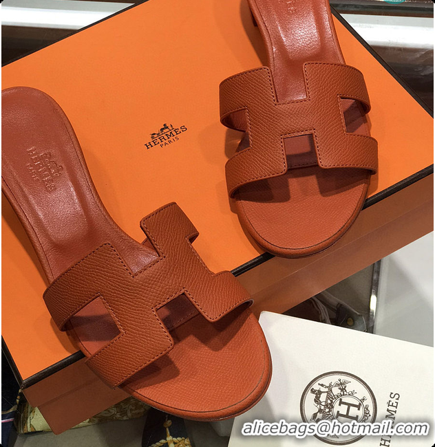 Low Cost Hermes Sandals In Orange 60702304