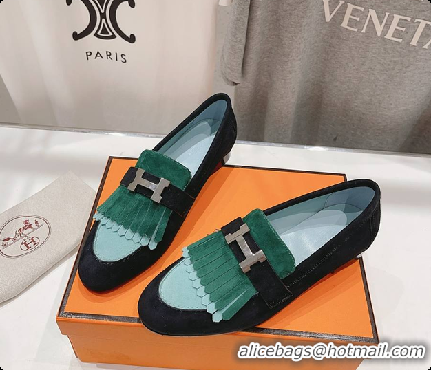 Good Quality Hermes Kelly Royal Loafer Green 60702305