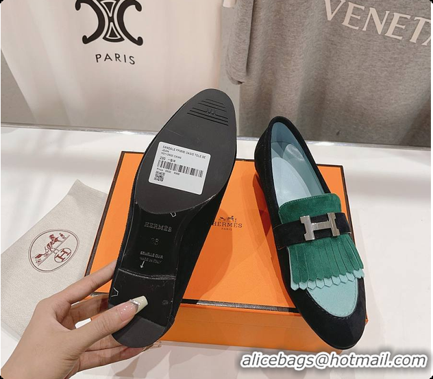 Good Quality Hermes Kelly Royal Loafer Green 60702305