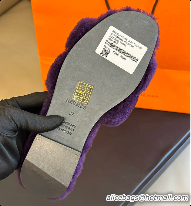 Best Price Hermes Oran Sandal Violet Foncé 60702307
