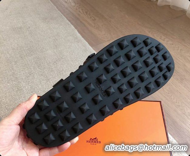 Top Design Hermes 24 Giga Sandals Black 60702310