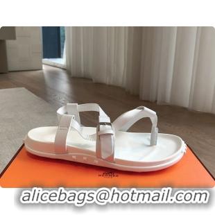 Top Grade Hermes 24 Giga Sandals White 60702310