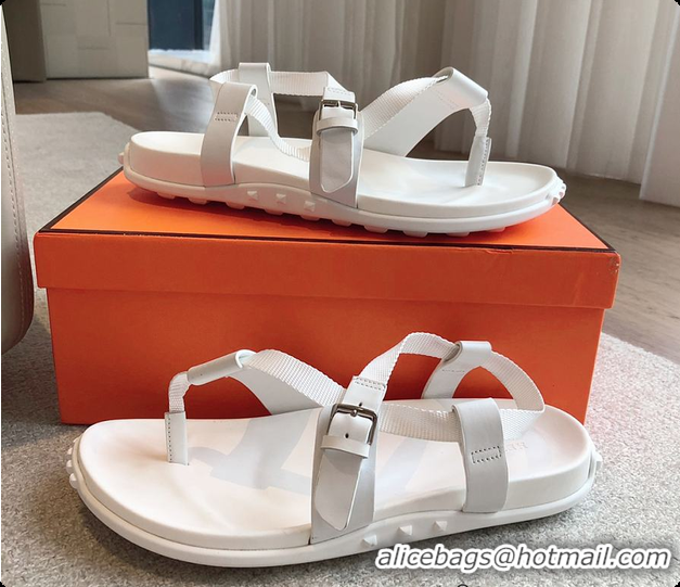 Top Grade Hermes 24 Giga Sandals White 60702310
