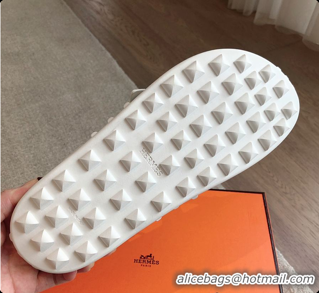 Top Grade Hermes 24 Giga Sandals White 60702310
