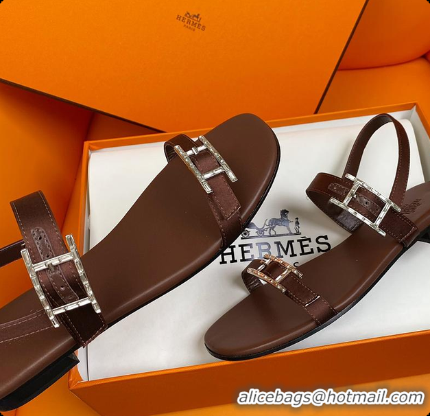 Top Grade Hermes Sandals Brown 60702311