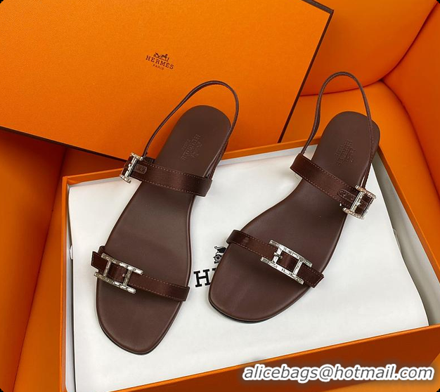 Top Grade Hermes Sandals Brown 60702311