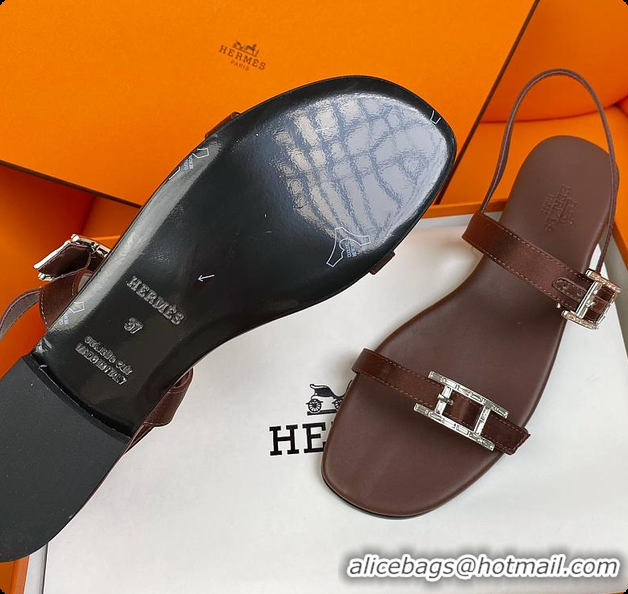 Top Grade Hermes Sandals Brown 60702311
