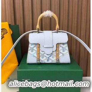 Discount Goyard Goyardine Canvas Saigon Structure Nano Palladium Hardware 8006 Multicolored Polar Blue