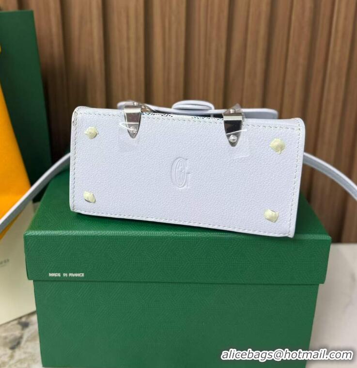 Discount Goyard Goyardine Canvas Saigon Structure Nano Palladium Hardware 8006 Multicolored Polar Blue